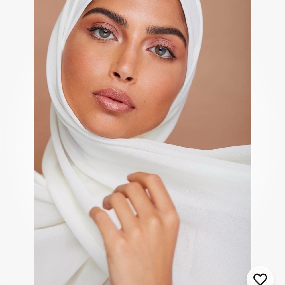 VOILE CHIC Premium Chiffon Ivory White Hijab Scarf For Women